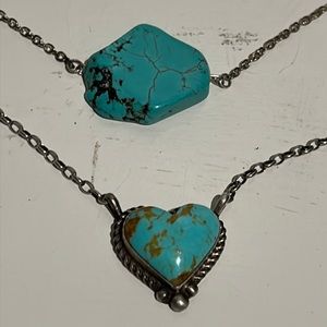 💚Set of 2 faux turquoise necklace 💚
